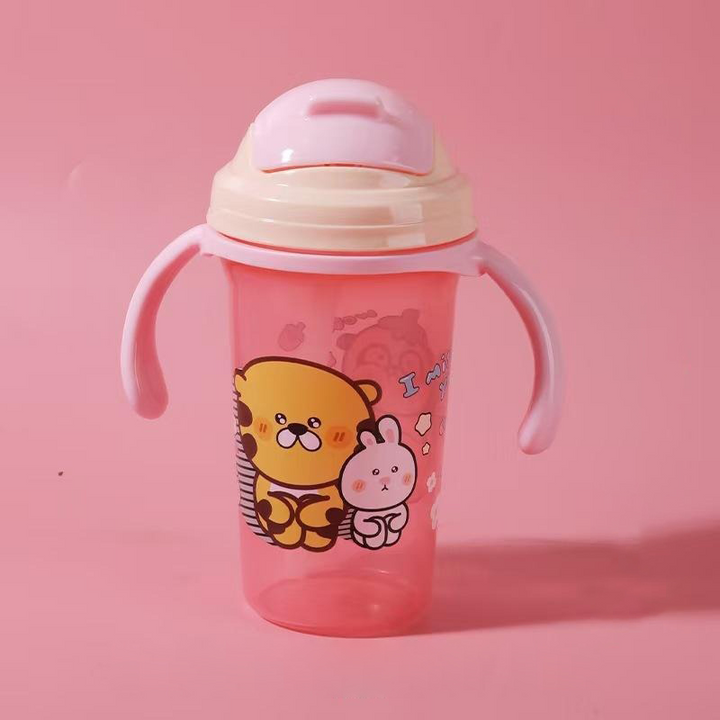 SUNSHINE BABY WATER BOTTLE PANDA & BEAR PINK