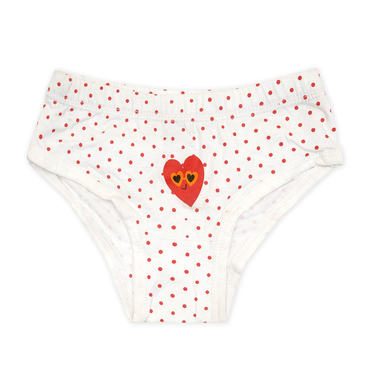 GIRLS HIPSTER PACK OF 3 MULTI COLOUR POLKA DOTS UNDER GARMENTS (8-9Y)