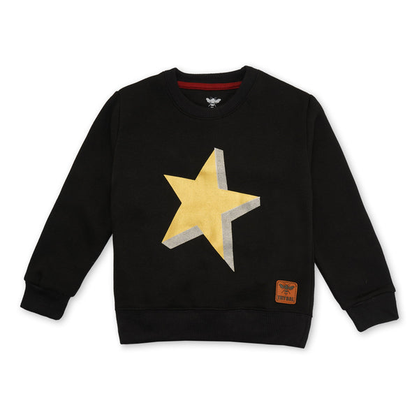 Little Star Kids Sweatshirt Star Black