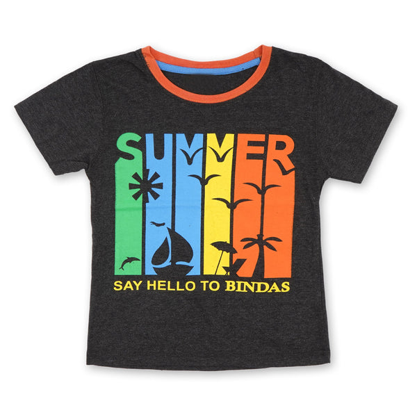 BLOOM BABY T-SHIRT H/S CHARCOAL GREY SUMMER 9-10Y