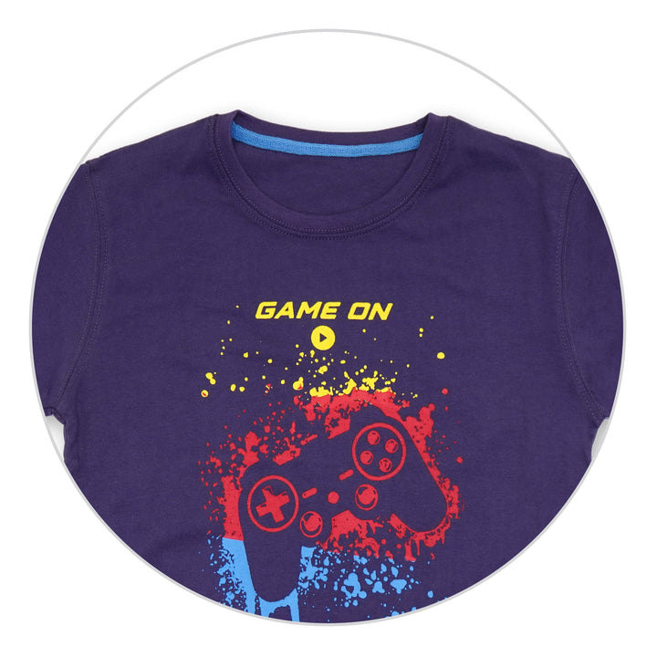 BLOOM BABY T-SHIRT H/S GAME ON NAVY BLUE 9-10Y