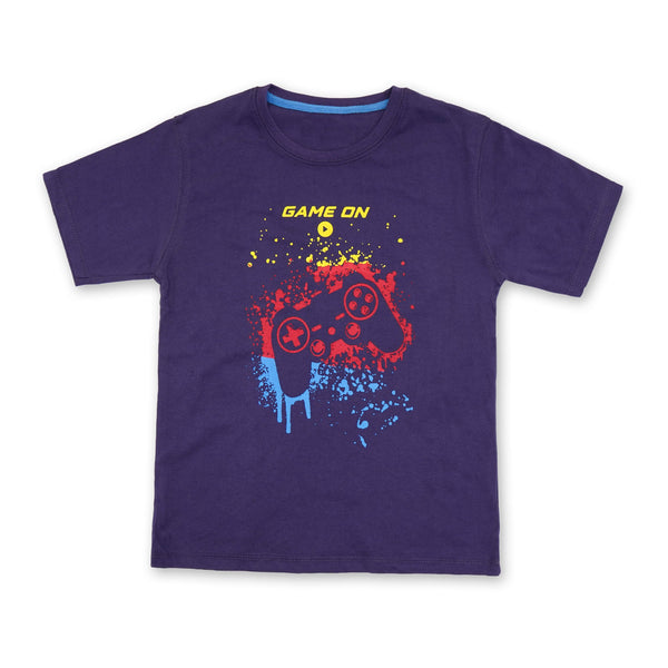 BLOOM BABY T-SHIRT H/S GAME ON NAVY BLUE 9-10Y