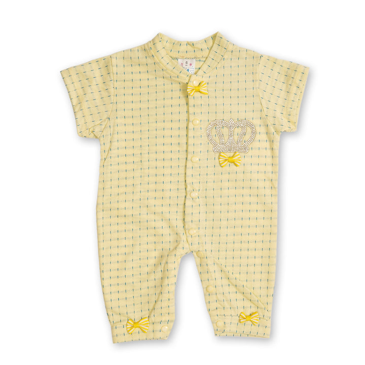 SUNSHINE BABY ROMPER PACK OF 3 SOLID YELLOW 6-9M