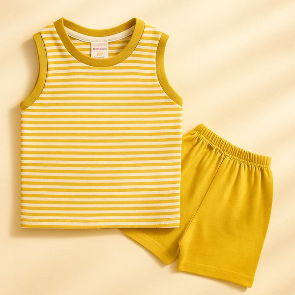Kids Sandos Set Stripes Yellow - Mini Charm