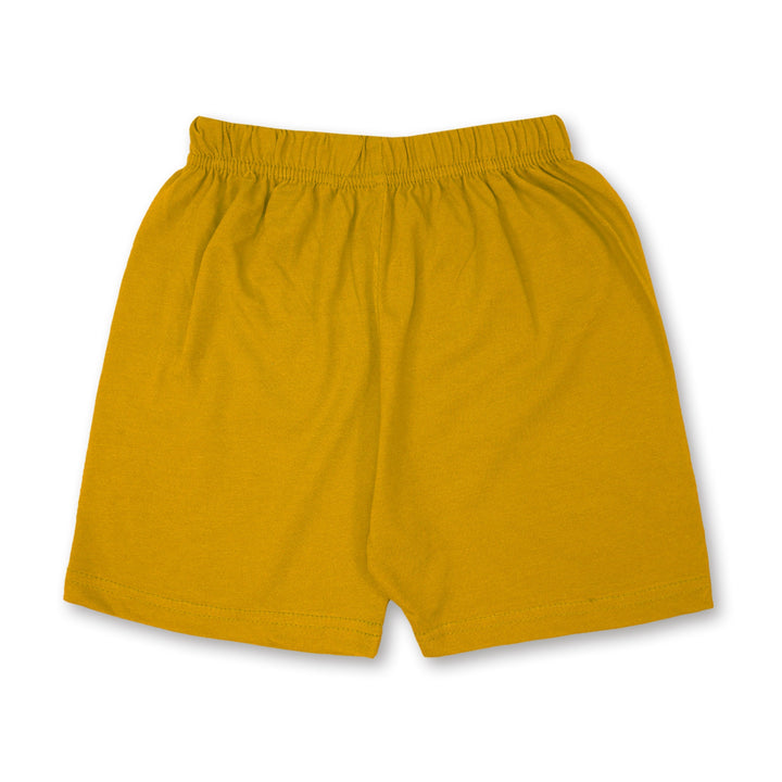 MINI CHARM KIDS SHORT & SANDO SET YELLOW STRIPES 7-8Y