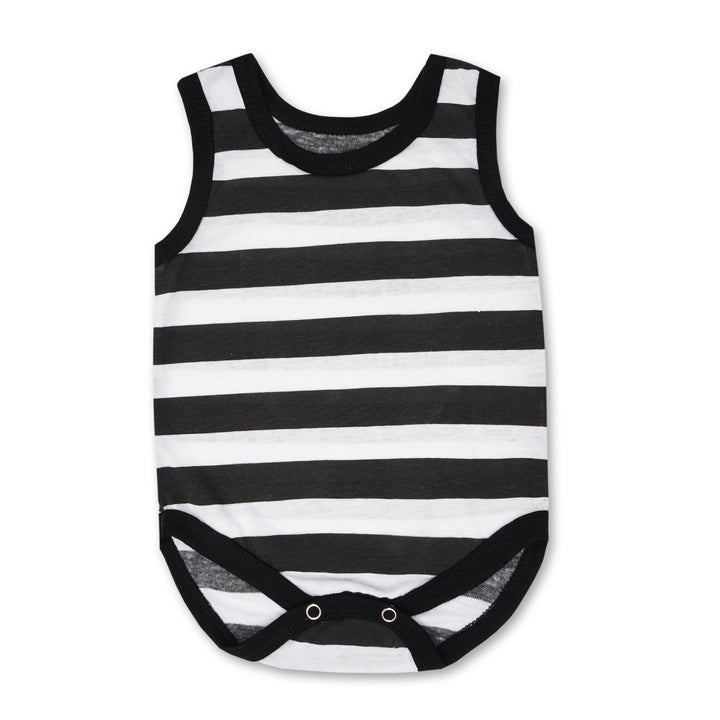 MINI CHARM KIDS BODY SUIT SLEEVELESS PACK OF 3 ELEPHANT BLACK 2-3Y