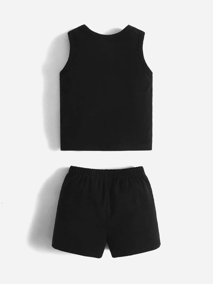 MINICHARM KIDS SHORT AND SANDO KING BLACK 7-8 Y