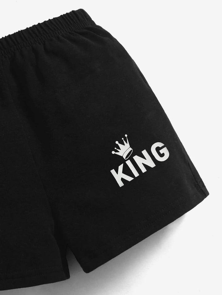 MINICHARM KIDS SHORT AND SANDO KING BLACK 7-8 Y