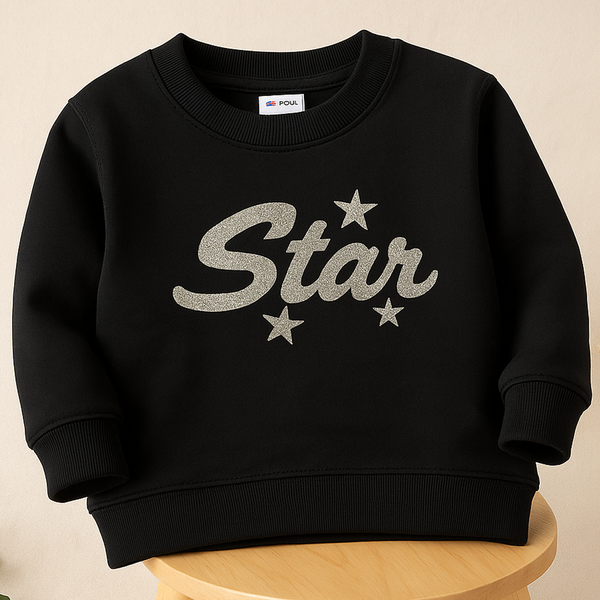 MINICHARM SWAEATSHIRT STAR BLACK 9-10 Y