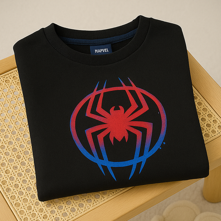 MINICHARM SWAEATSHIRT SPIDER BLACK 24-36 M