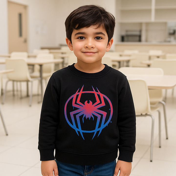MINICHARM SWAEATSHIRT SPIDER BLACK 24-36 M