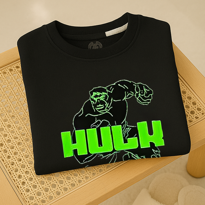 MINICHARM SWEATSHIRT HULK BLACK 7-8Y