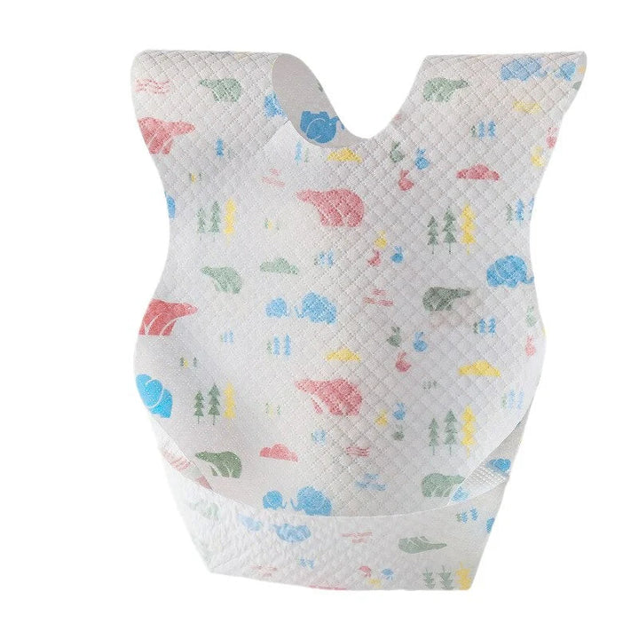 SUNSHINE KIDS DISPOSABLE BIBS ANIMALS WHITE