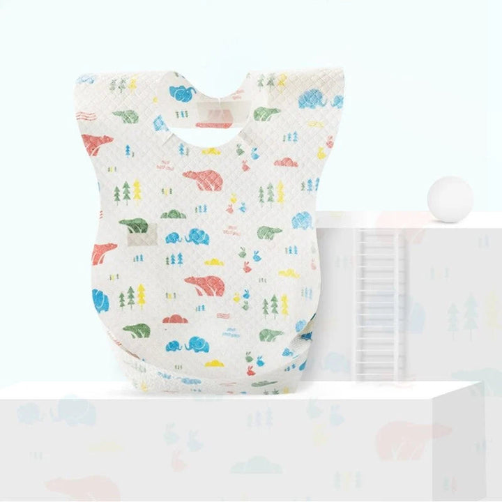 SUNSHINE KIDS DISPOSABLE BIBS ANIMALS WHITE