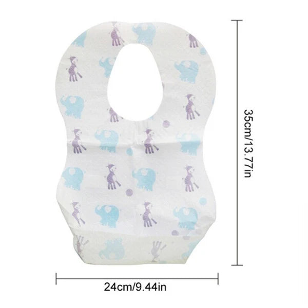 SUNSHINE KIDS DISPOSABLE BIBS ANIMALS WHITE