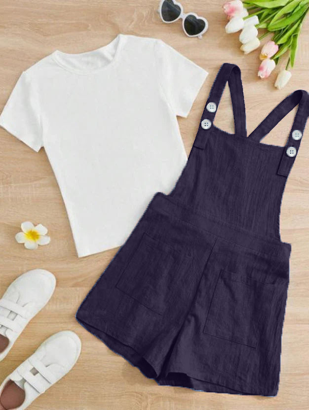 KIDS DUNGAREE NAVY BLUE 3-4 Y