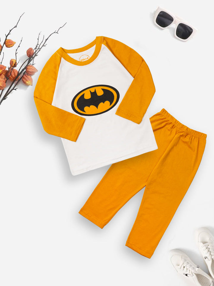 OOLAA KIDS PAJAMA SET BATMAN YELLOW (7-8)Y