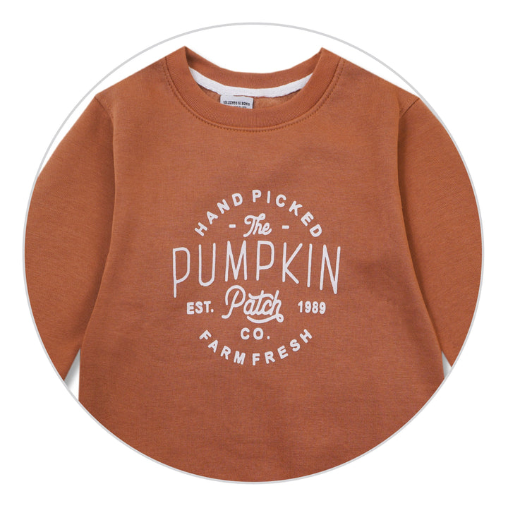 MINI CHARM KIDS SWEAT SHIRT PUMPKIN BROWN 7-8Y