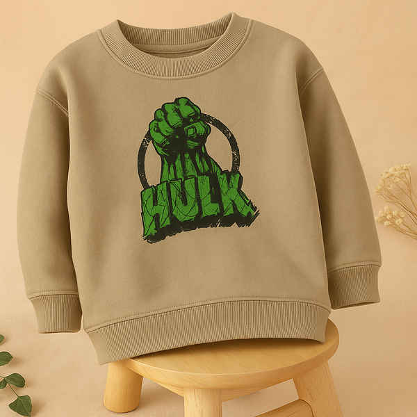 Kids Printed Sweatshirt Hulk Green - Mini Charm