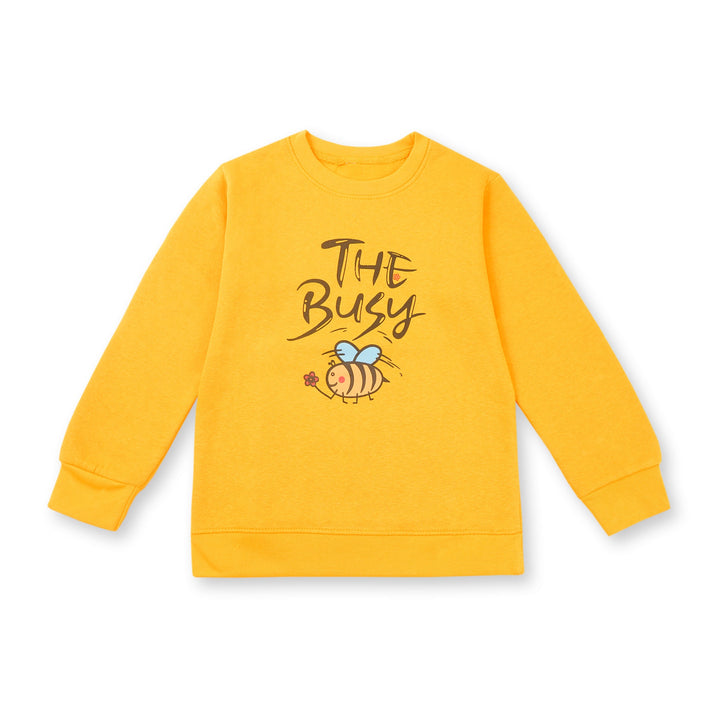 MINI CHARM KIDS SWEAT SHIRT HONEY BEE YELLOW 7-8Y