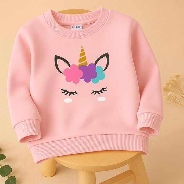 Kids Printed Sweatshirt Unicorn Lavender - Mini Charm