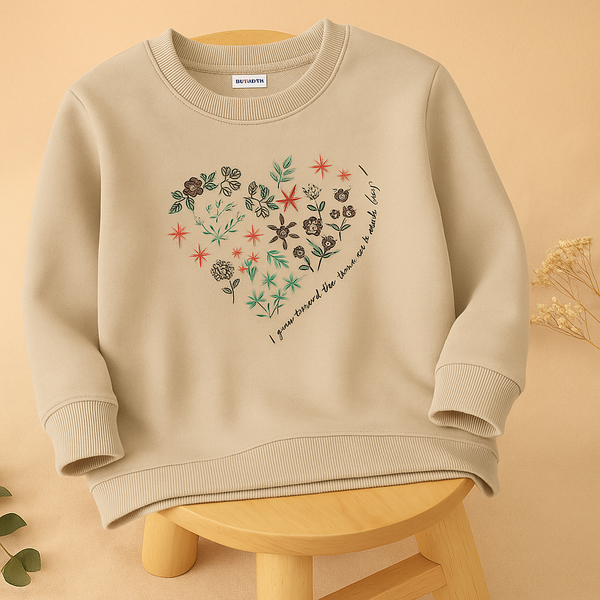 Kids Printed Sweatshirt Wild Flowers - Mini Charm
