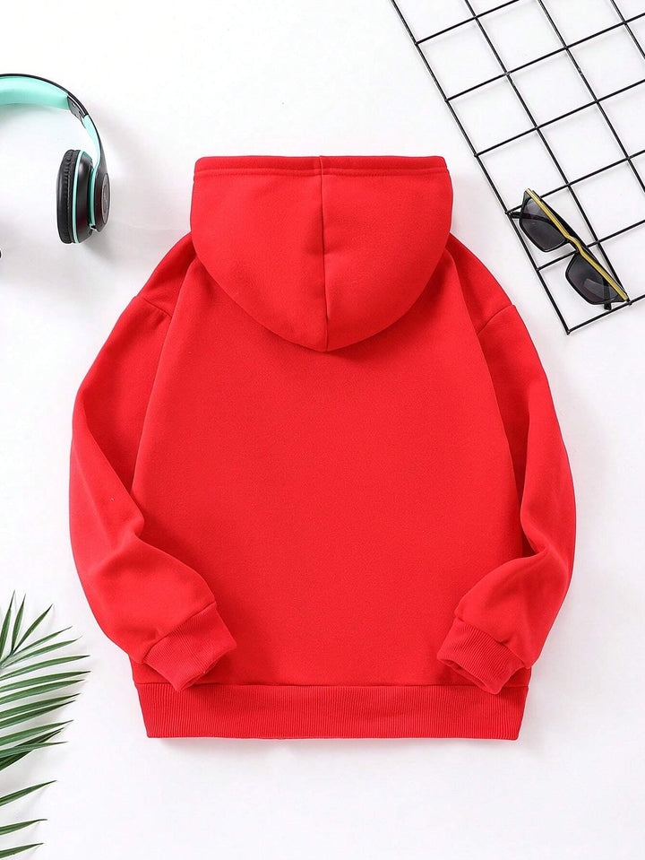 MINI CHARM KIDS FLEECE HOODIE MARVEL RED  7-8Y