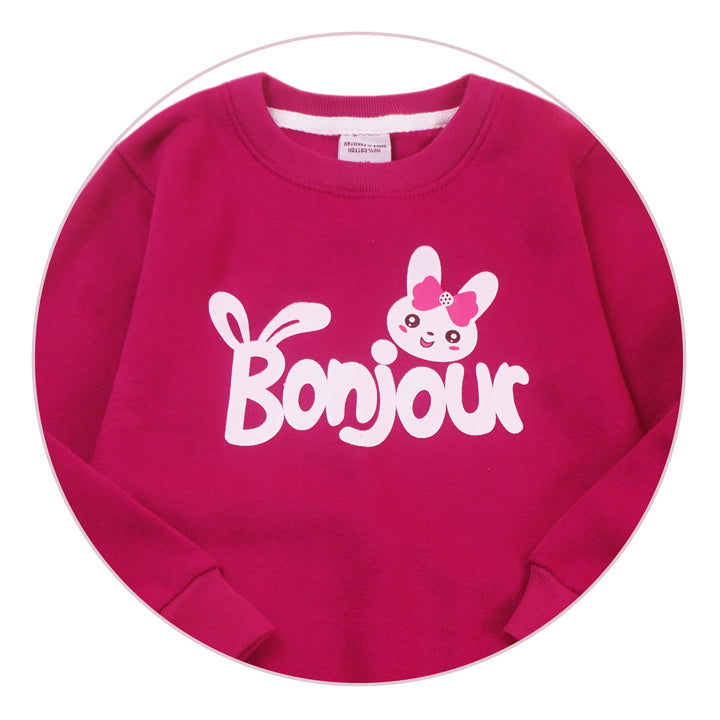 MINI CHARM GIRLS TRACKSUIT BONJOUR SHOCKING PINK 7-8Y