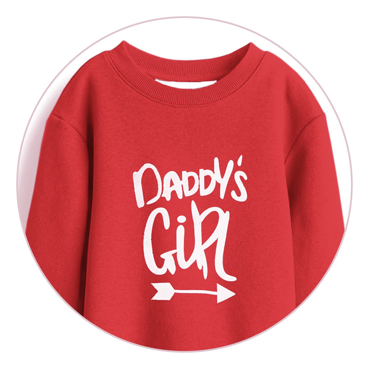 MINI CHARM GIRLS FLEECE TRACKSUIT DADDY GIRL RED 7-8Y