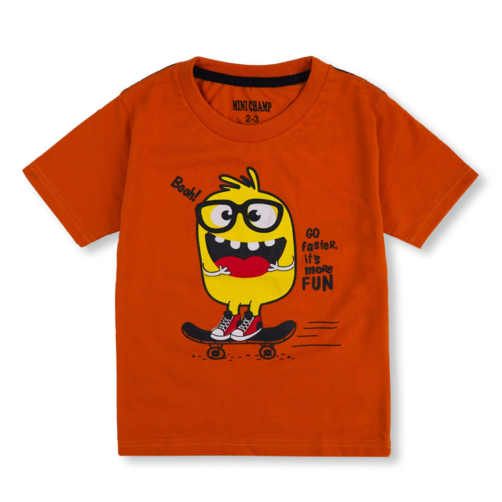 Finery Kids Cotton T-Shirt Skateboard Orange 11-12 y