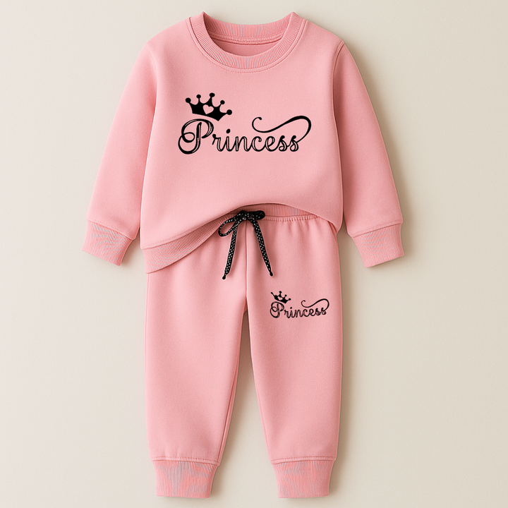 MINI CHARM KIDS FLEECE TRACKSUIT PRINCESS PINK 9-10Y