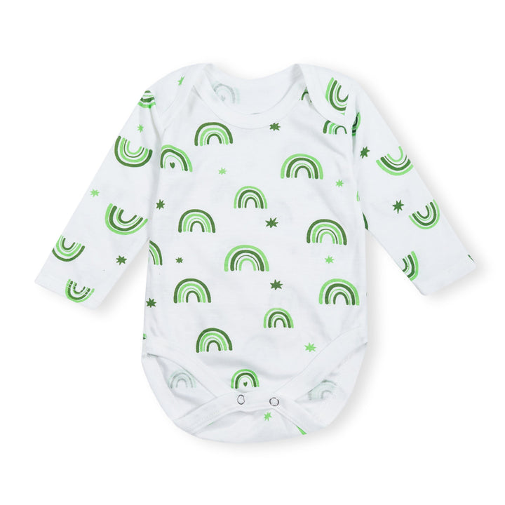 OOLAA BABY 5 PCS BODYSUIT SET FULL SLEEVE RAINBOW GREEN 18-24M