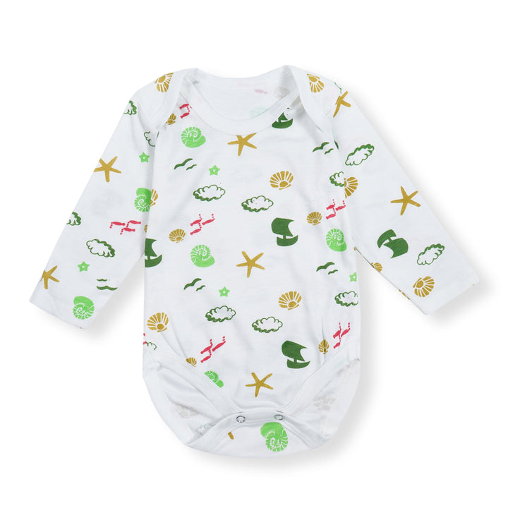 OOLAA BABY 5 PCS BODYSUIT SET FULL SLEEVE RAINBOW GREEN 18-24M