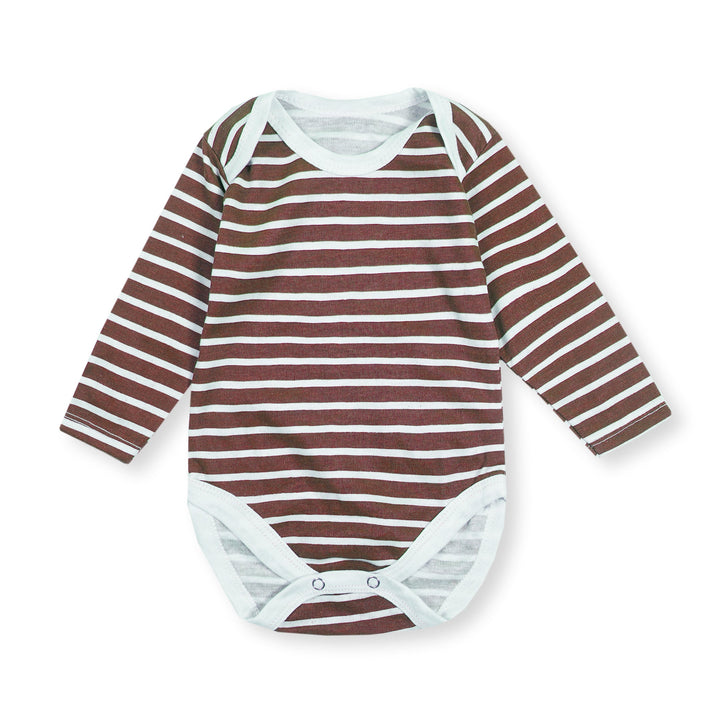 OOLAA BABY 5 PCS BODYSUIT SET FULL SLEEVE RAINBOW BROWN 9-12M