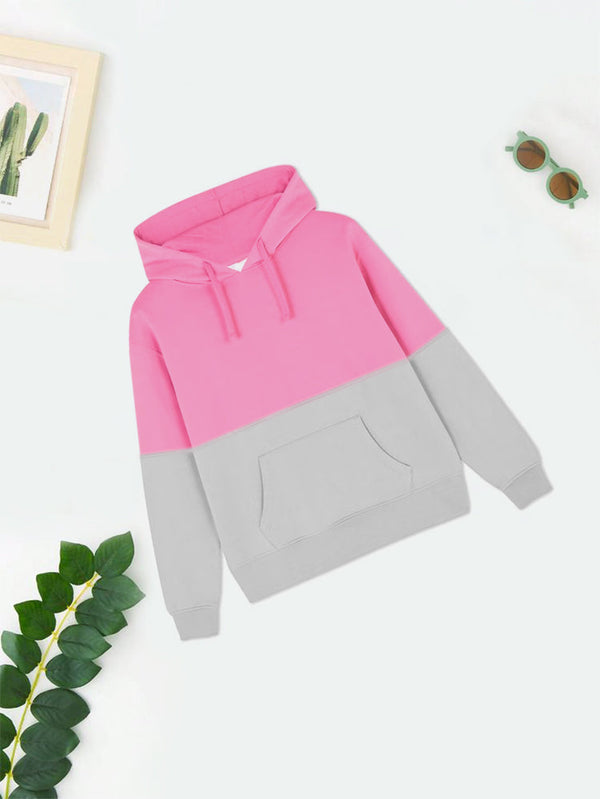 OOLAA KIDS FLEECE HOODIES PINK & GREEN 9-10Y