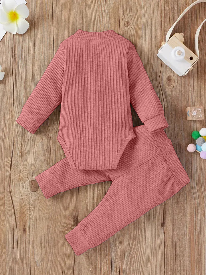 OOLAA KIDS WINTER BODYSUIT & PAJAMA SET CRIMSON RED2-3Y