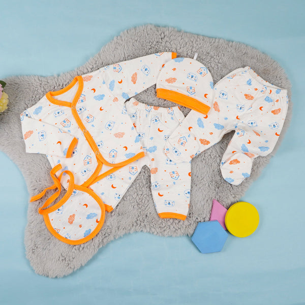 OOLAA BABY GIFT SET 5 PCS FLEECE BEAR BLUE (NB)