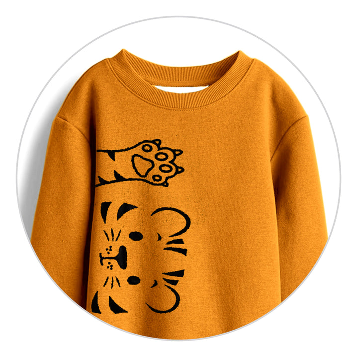 OOLAA KIDS FLEECE TRACKSUIT TIGER MUSTARD 5-6Y