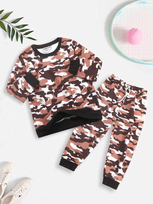 OOLAA KIDS FLEECE TRACKSUIT CAMOUFLAGE 5-6Y