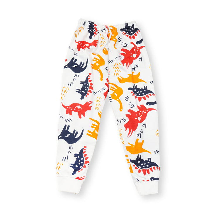 OOLAA KIDS PRINTED TRACKSUIT DINO WHITE 5-6Y