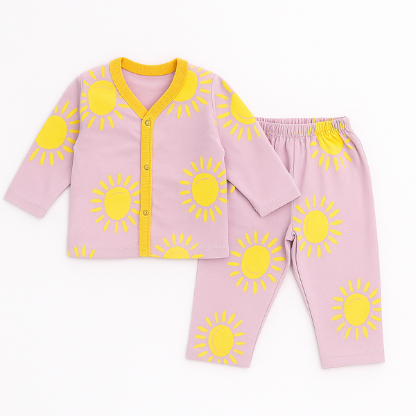 OOLAA KIDS COTTON SLEEPSUIT SUN LAVENDER 2-3Y