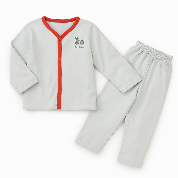 OOLAA KIDS COTTON SLEEPSUIT BEST FRIENDS LIGHT GREEN 2-3Y