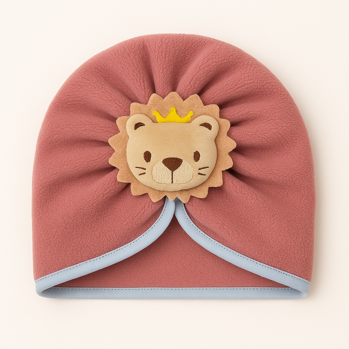 SUNSHINE BABY WINTER TURBAN CAP LION DARK PEACH
