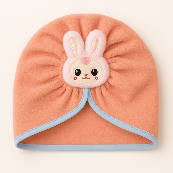 SUNSHINE BABY WINTER TURBAN CAP LABUBU PINK