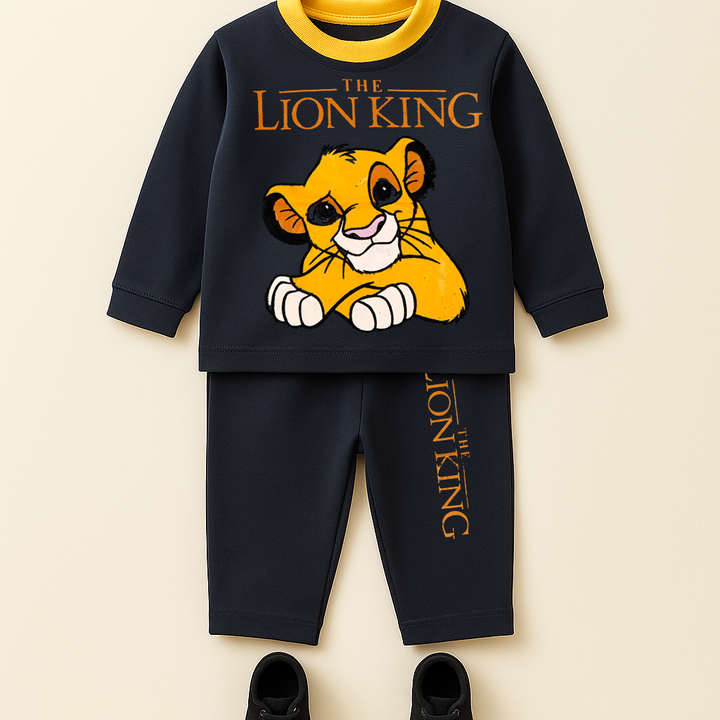 MINI CHARM KIDS PAJAMA SET LION KING CHARCOAL 4Y