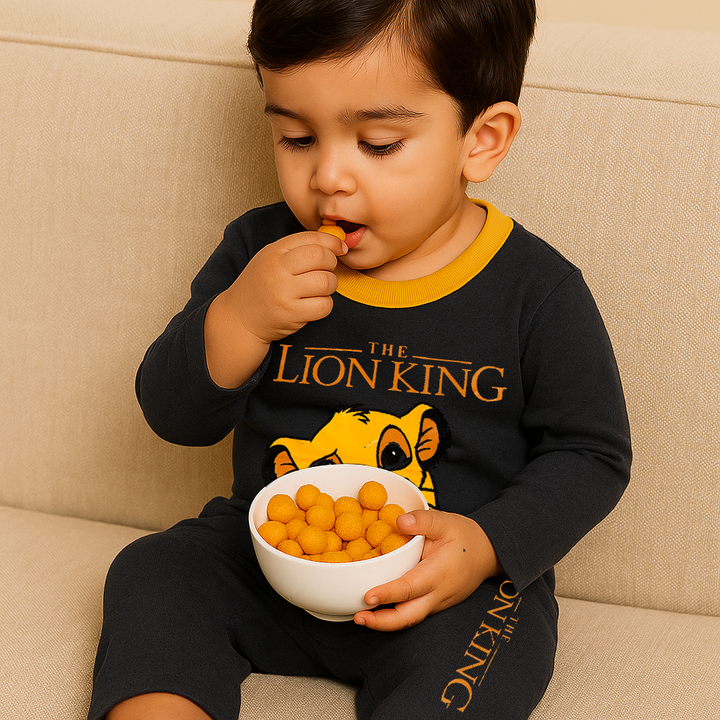 MINI CHARM KIDS PAJAMA SET LION KING CHARCOAL 4Y
