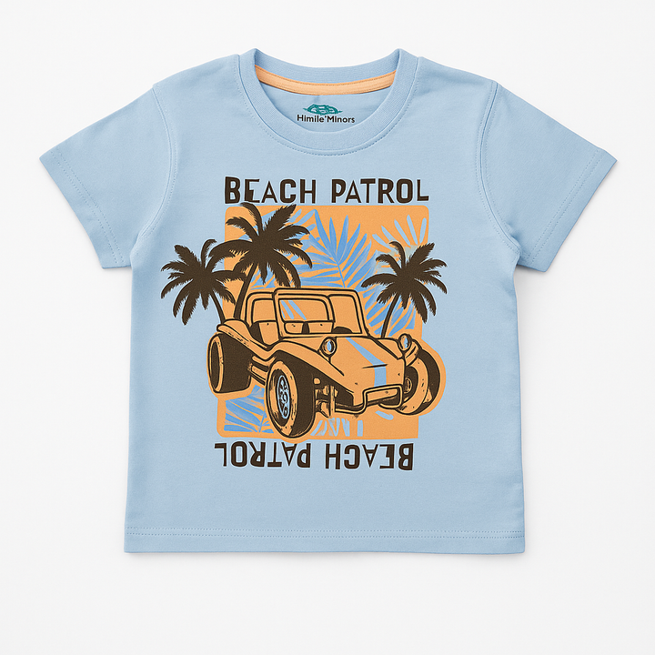 MINI CHARM KIDS T- SHIRT BEACH PATROL BLUE 9-10Y
