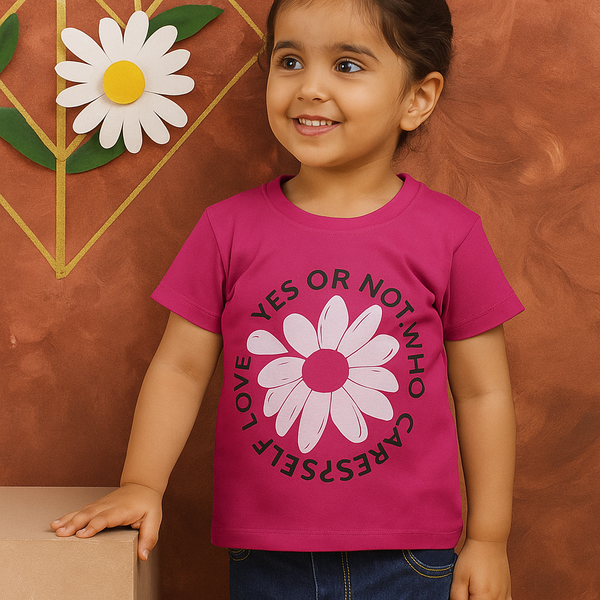 MINI CHARM KIDS T- SHIRT FLOWER PINK 9-10Y