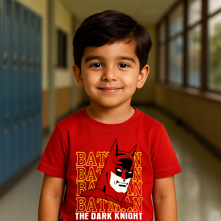 FINERY KIDS COTTON T SHIRT BATMAN RED 11-12Y