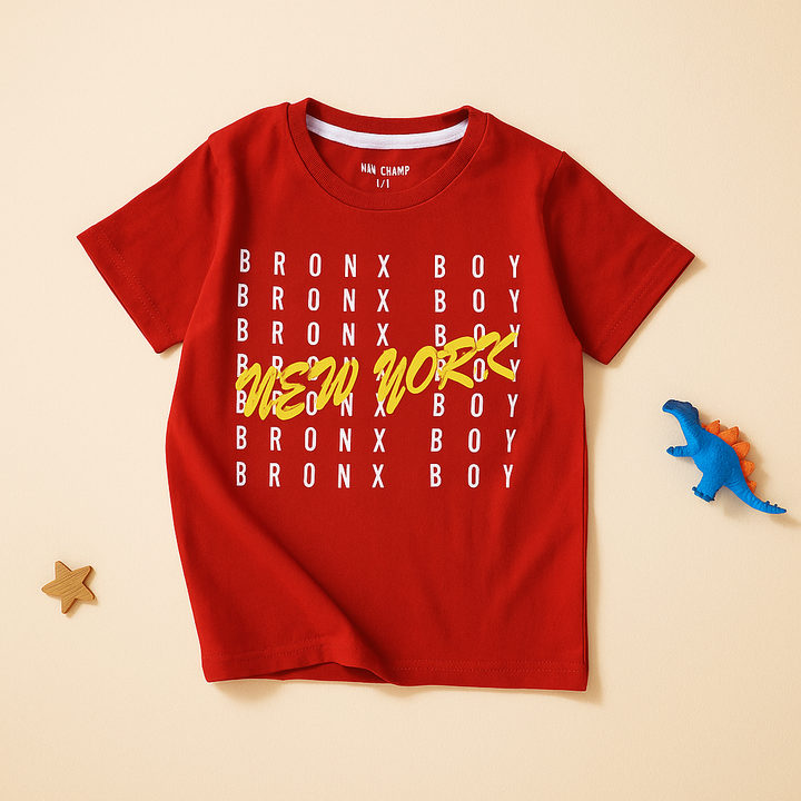 FINERY KIDS COTTON T SHIRT NEW YORK RED 11-12Y